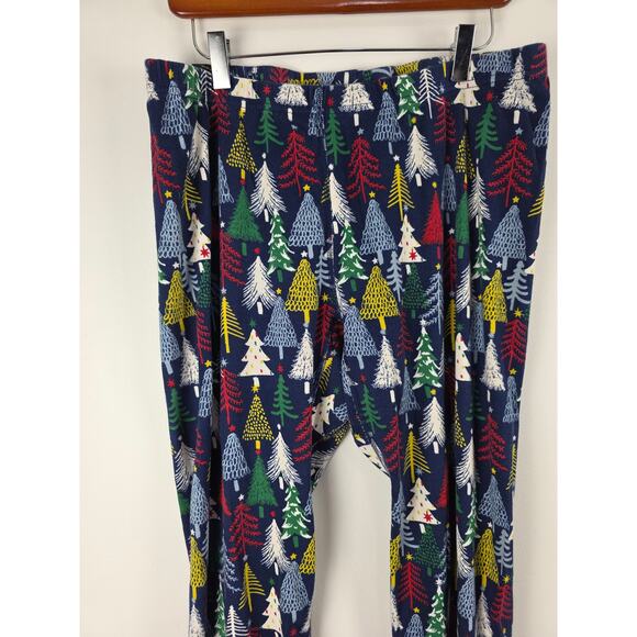 Hanna Anderson Christmas Tree Pajama Pants XL Womens Cuffed Holiday Sleepwear - Picture 2 of 5
